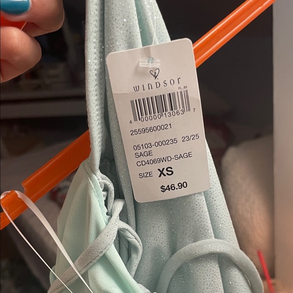 Windsor Glittering seafoam Mini Dress - Picture 4 of 5